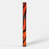 オレンジと黒のシマウマ縞模様 iPhoneケース (右側面)