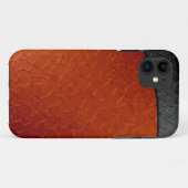 オレンジと黒のステンレス鋼メタル2 Case-Mate iPhoneケース (裏面(横))
