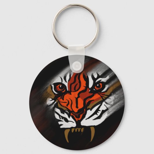 オレンジと黒のストライプ キーホルダー (正面)