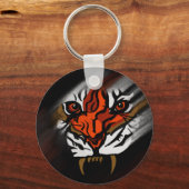 オレンジと黒のストライプ キーホルダー (正面)