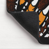 オレンジと黒のストライプ マウスパッド (コーナー)