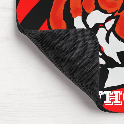 オレンジと黒のストライプ マウスパッド (コーナー)