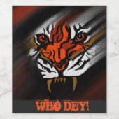 オレンジと黒のストライプ ワインラベル (シングルラベル)