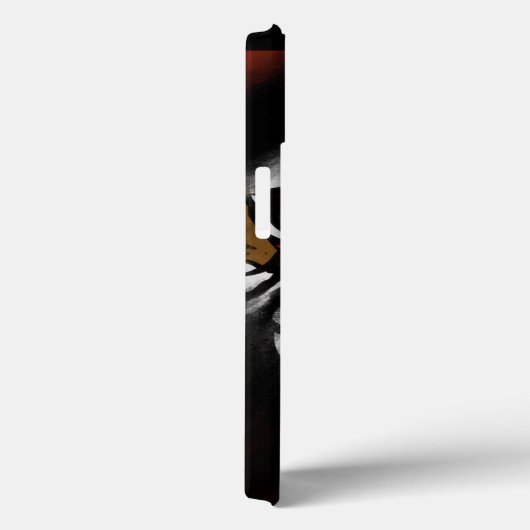 オレンジと黒のストライプ Case-Mate iPhoneケース (裏面 / 右)