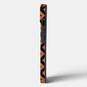 オレンジと黒のダイヤモンドパターンケースメイトiPhone Case-Mate iPhoneケース (裏面 / 左)