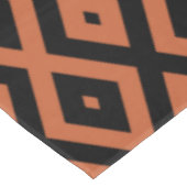 オレンジと黒のダイヤモンドパターン テーブルクロス (アングル)