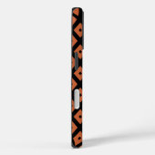 オレンジと黒のダイヤモンド柄 Case-Mate iPhoneケース (裏面 / 右)