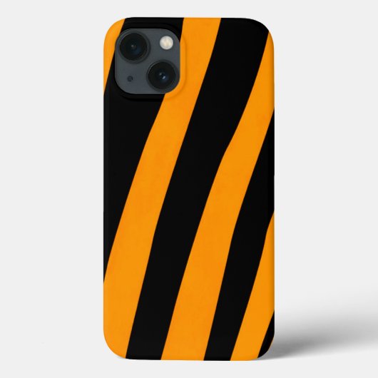 オレンジと黒のトラの皮膚にインスパイアされたストライプ模様 Case-Mate iPhoneケース (裏面)