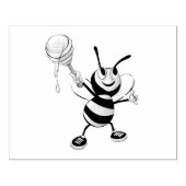 オレンジと黒のハチミツバチゴムのスタンプ ラバースタンプ (インプリント)