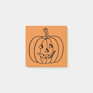 オレンジと黒のハロウィーン用ジャック – O – ランタンカボチャ ポストイット
