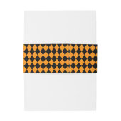 オレンジと黒のハロウ市松模様にィーン 招待状ベリーバンド (裏面例)