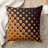 オレンジと黒のハーフトーンのドットの温暖化 クッション (ブランケット)