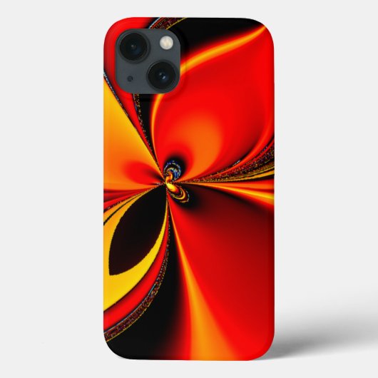 オレンジと黒のフラクタルフレーバー Case-Mate iPhoneケース (裏面)