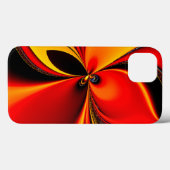 オレンジと黒のフラクタルフレーバー Case-Mate iPhoneケース (裏面 (横))
