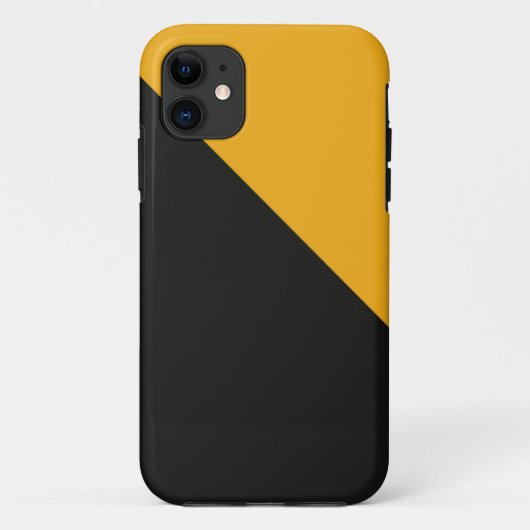 オレンジと黒のブロックアート Case-Mate iPhoneケース (裏面)