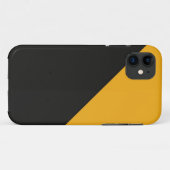 オレンジと黒のブロックアート Case-Mate iPhoneケース (裏面(横))