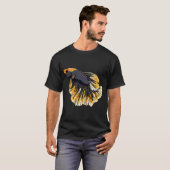 オレンジと黒のベタ Tシャツ (正面フル)
