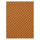 オレンジと黒のマリゴールド模様 テーブルクロス (正面)