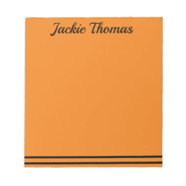 オレンジと黒のメモ帳 ノートパッド