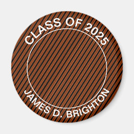 オレンジと黒の写真卒業 マグネット