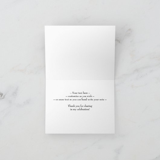 オレンジと黒の卒業ありがとう サンキューカード (内部)