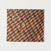 オレンジと黒の屋根板 タペストリー (正面(横))