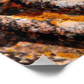 オレンジと黒の屋根板 ポスター (角)