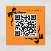 オレンジと黒の弓レジストリQRコード エンクロージャーカード (正面)