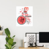 オレンジと黒の怒ったヘビ皮肉引用文 ポスター (ホームオフィス)