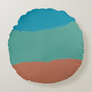 オレンジと黒の抽象芸術絵画の ラウンドクッション