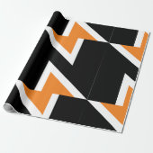 オレンジと黒の文字Nラッピング紙 ラッピングペーパー (アンロールド)