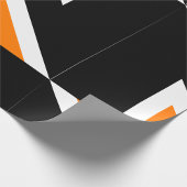 オレンジと黒の文字Nラッピング紙 ラッピングペーパー