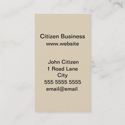 オレンジと黒の標準名刺U 名刺 (裏面)