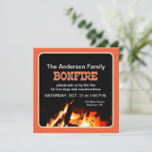 オレンジと黒の焚き火パーティー 招待状 (スタンド正面)