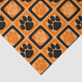 オレンジと黒の繰り返し印刷 薄葉紙 (詳細)