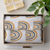 オレンジと黒の虹のこうもりホワイトハロウィーン 薄葉紙 (ギフト)