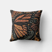 オレンジと黒の蝶のファンタジーアート クッション (裏面)
