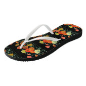 オレンジと黒の赤いケシのケシフローラThongs ビーチサンダル (アングル)