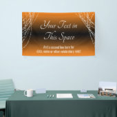 オレンジと黒グラデーションのライトが文字を追加カスタム 横断幕 (トレードショー)