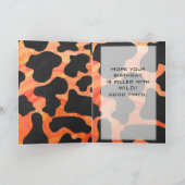 オレンジと黒ゼブラモノグラム カード (内部)