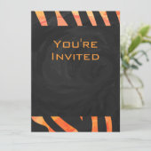 オレンジと黒ゼブラモノグラム 招待状 (スタンド正面)