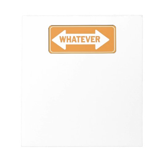 オレンジどのような矢印の態度のアウトアウト式 ノートパッド (正面)