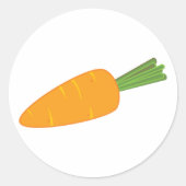 オレンジにんじん野菜 ラウンドシール (正面)