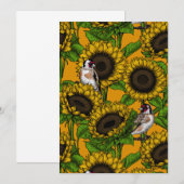 オレンジにヒマワリと金魚 (正面/裏面)