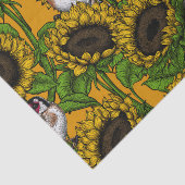 オレンジにヒマワリと金魚 薄葉紙 (詳細)