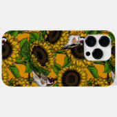 オレンジにヒマワリと金魚 Case-Mate iPhoneケース (裏面 (横))