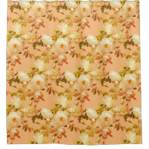 オレンジにロマンチックな白いバラ