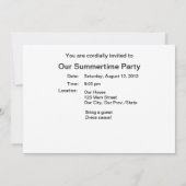 オレンジに咲く黄色の花 招待状 (裏面)