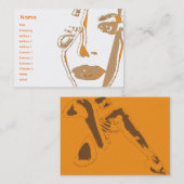 オレンジに考えること-ぽっちゃりした 名刺 (正面/裏面)