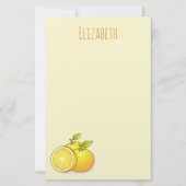 オレンジのかわいい果物 便箋 (正面)